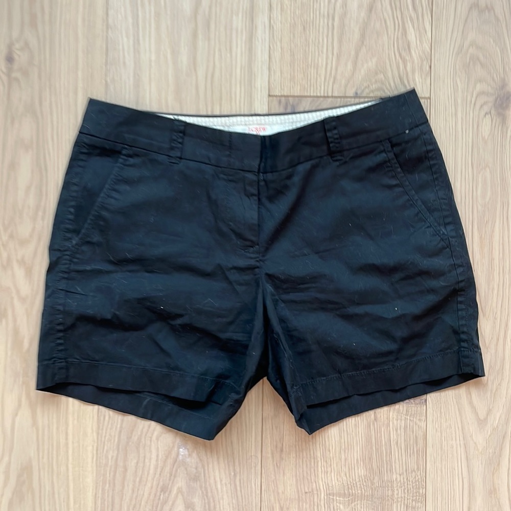 J Crew black cotton shorts size 4